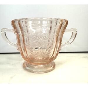 Indiana Glass Recollection PINK Open Footed Sugar Dish Discontinued